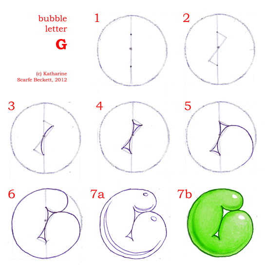 step bubble k a draw to step how by letter Bubble 3 How Page Letters, Draw to