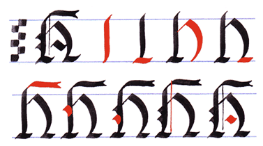 calligraphy capital letters gothic