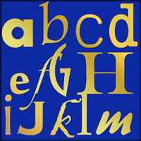 roman alphabet and numbers